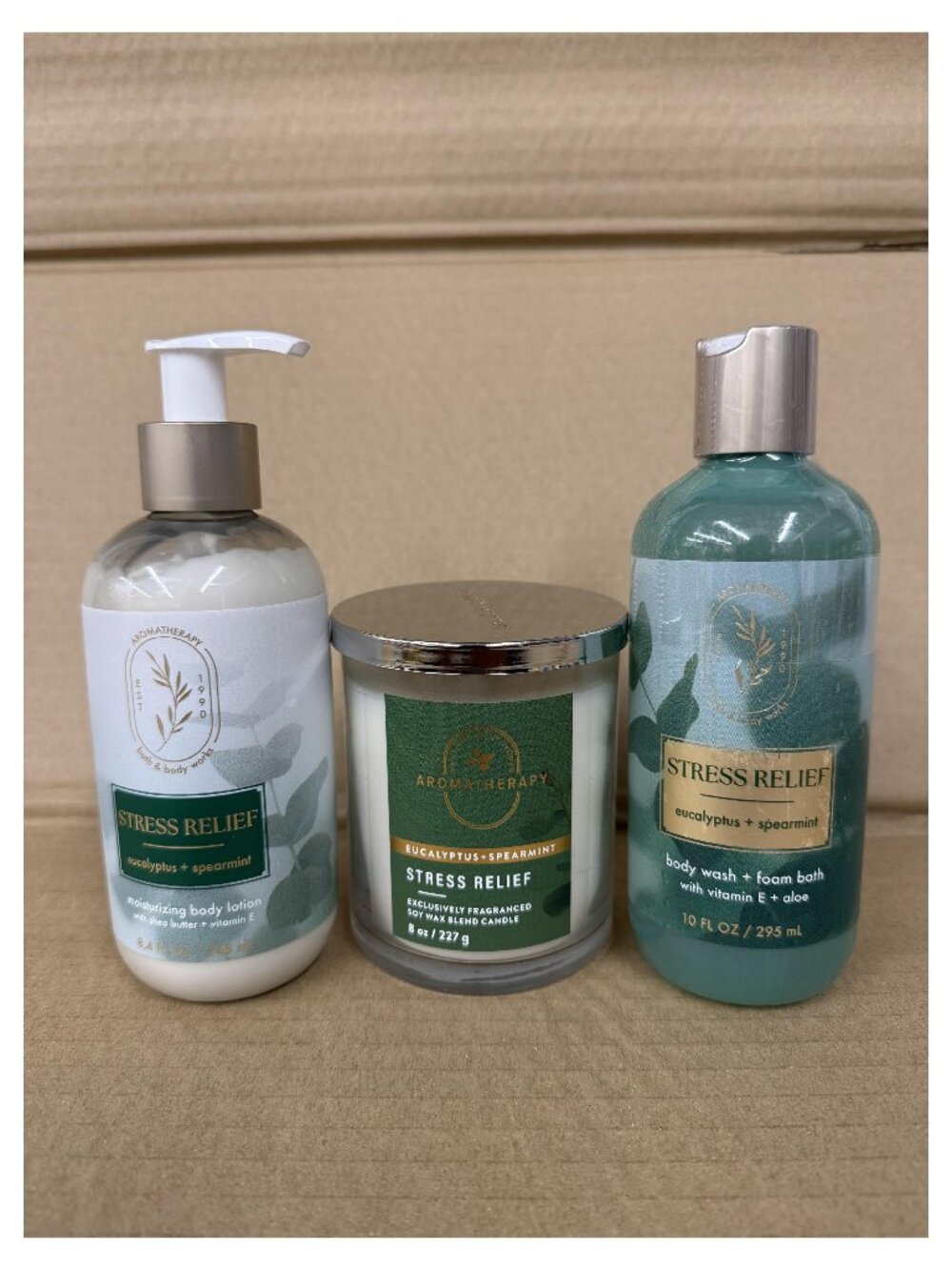 Bath and Body Works Eucalyptus Spearmint Aromatherapy Stress Relief Gift Set
